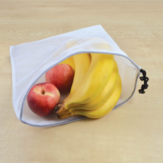 Produce bag with Bananas and Peaches